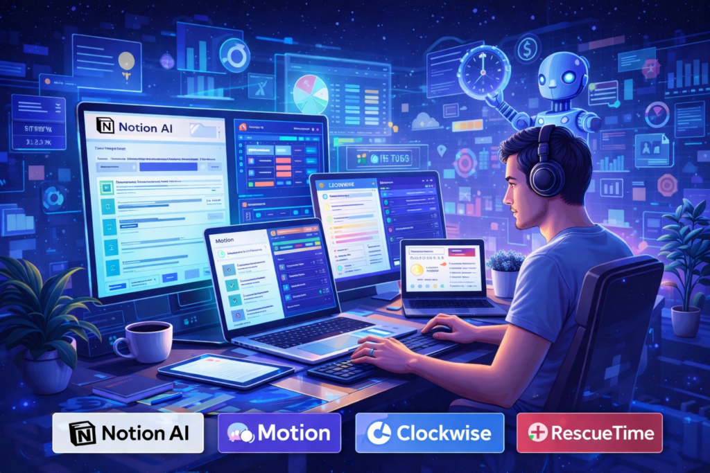 AI productivity tools for remote work to improve focus, task management, and efficiency